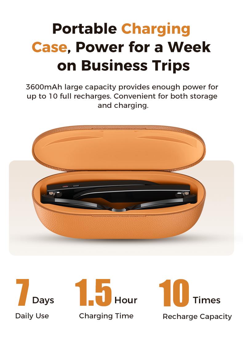 [Spring Deals] Tukio 2026 New-Generation M02 Ultra 4K Smart Camera Glasses with AI Photo Recognition Real-Time Translation & Charging Case as Power Bank for Bluetooth Calls Music Playback Stylish Travel Accessory - Photochromic Lenses