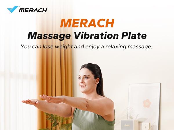 MERACH Round Model Vibration Plate Exercise Machine with massage, Lymphatic Drainage Machine, Whole Body Workout for Wellness and Fitness, dealsforyoudays