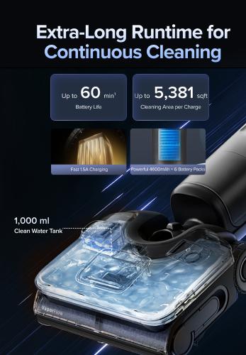 Roborock F25 series Ultra Steam Wet Dry Vacuum Cleaner, 356°F Steam Mop & 187°F Hot Water Cordless Vacuum Mop All in One, Floor Washer with Blue Light, 194°F Self-Cleaning, 180° Lay-Flat, AI Assitant Wheels #TikTokShopSpringGlowUp #NewDropsForYou