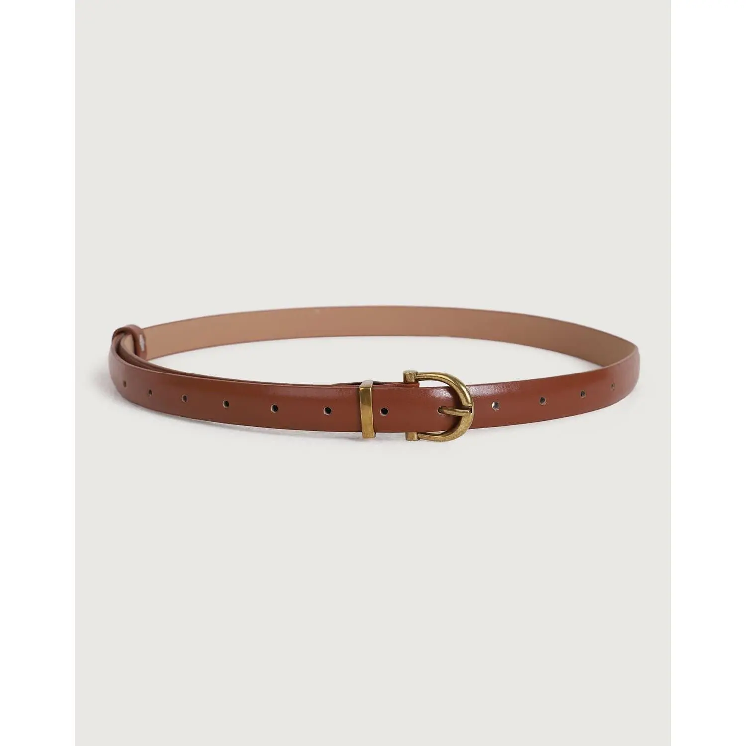 rihoas Western Women's Horseshoe Gold Buckle Belt - 105cm Imitation Leather Belt with Trendy Versatile Alloy Buckle, Fashion Clothing Accessory, Trendy Versatile Buckle, Western Belt Women