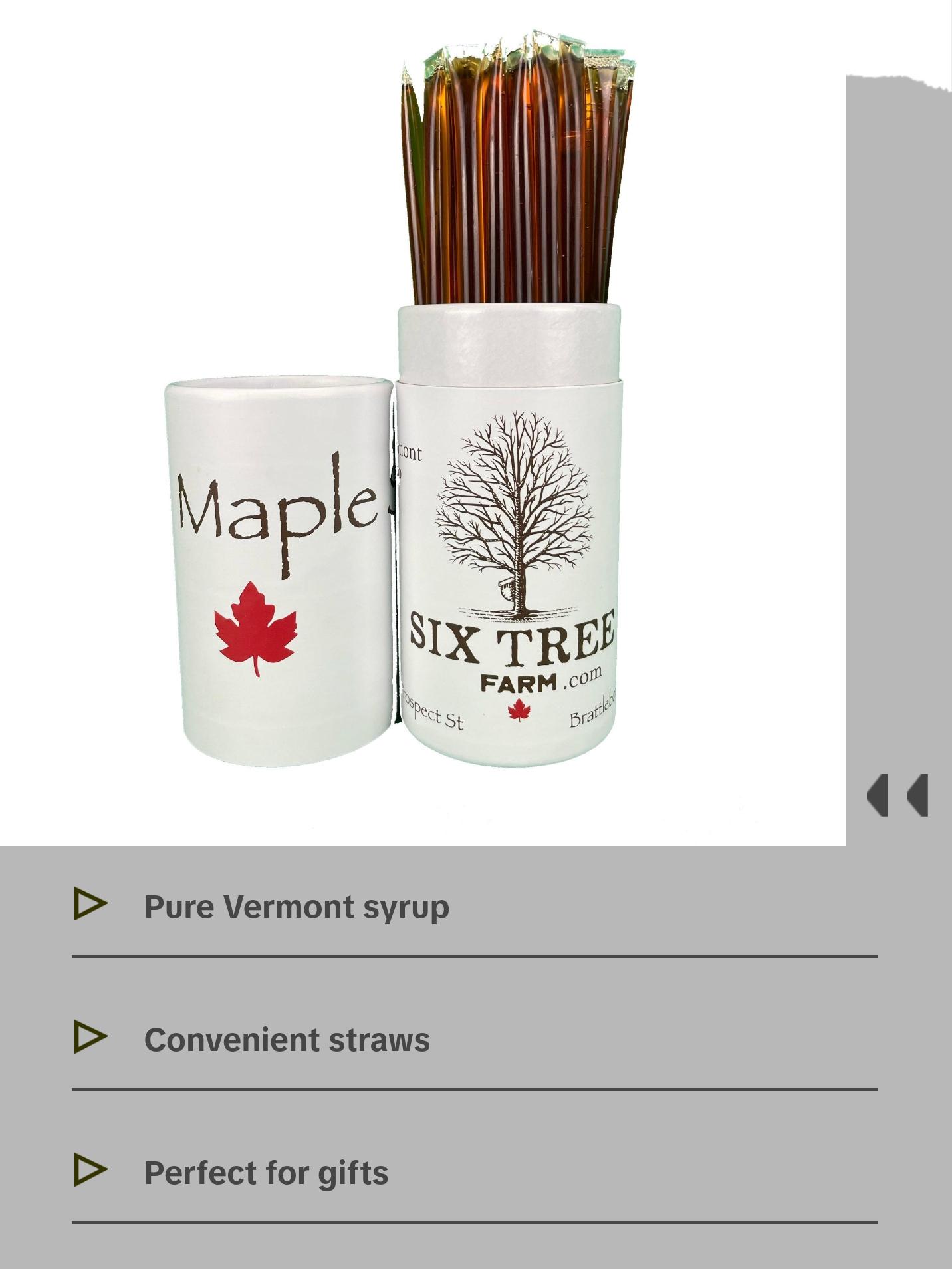 Maple Saplings - Maple Sticks - Maple Straws - 100% Pure State of Vermont Maple Syrup