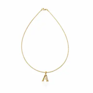 DIDIRAY 14k Gold Plated Women's Initial Pendant Necklace  Delicate Hypoallergenic Personalized