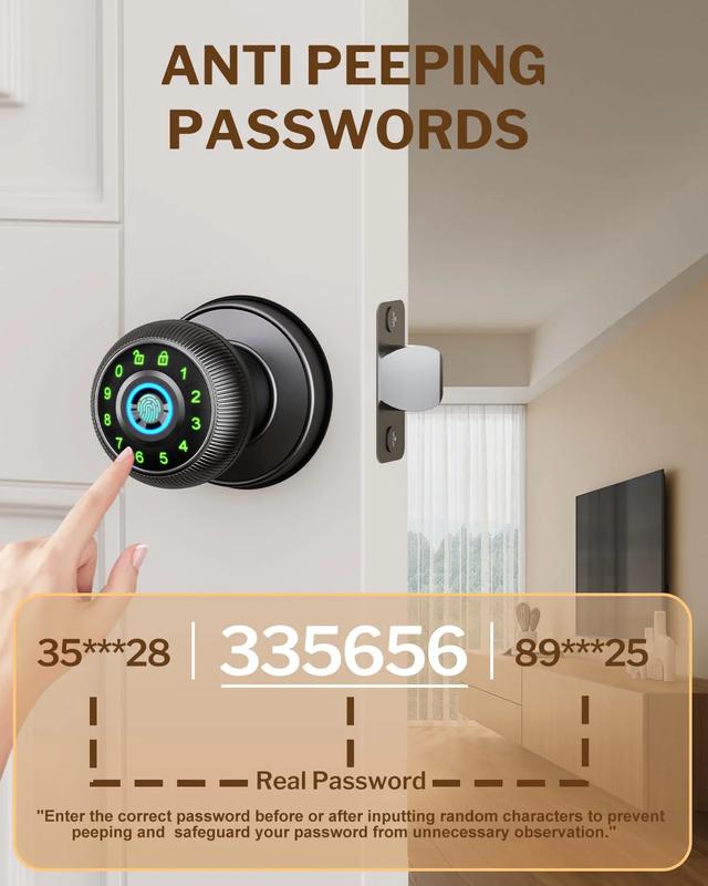 Smart Fingerprint Door Lock with Keypad Control HOUMICA