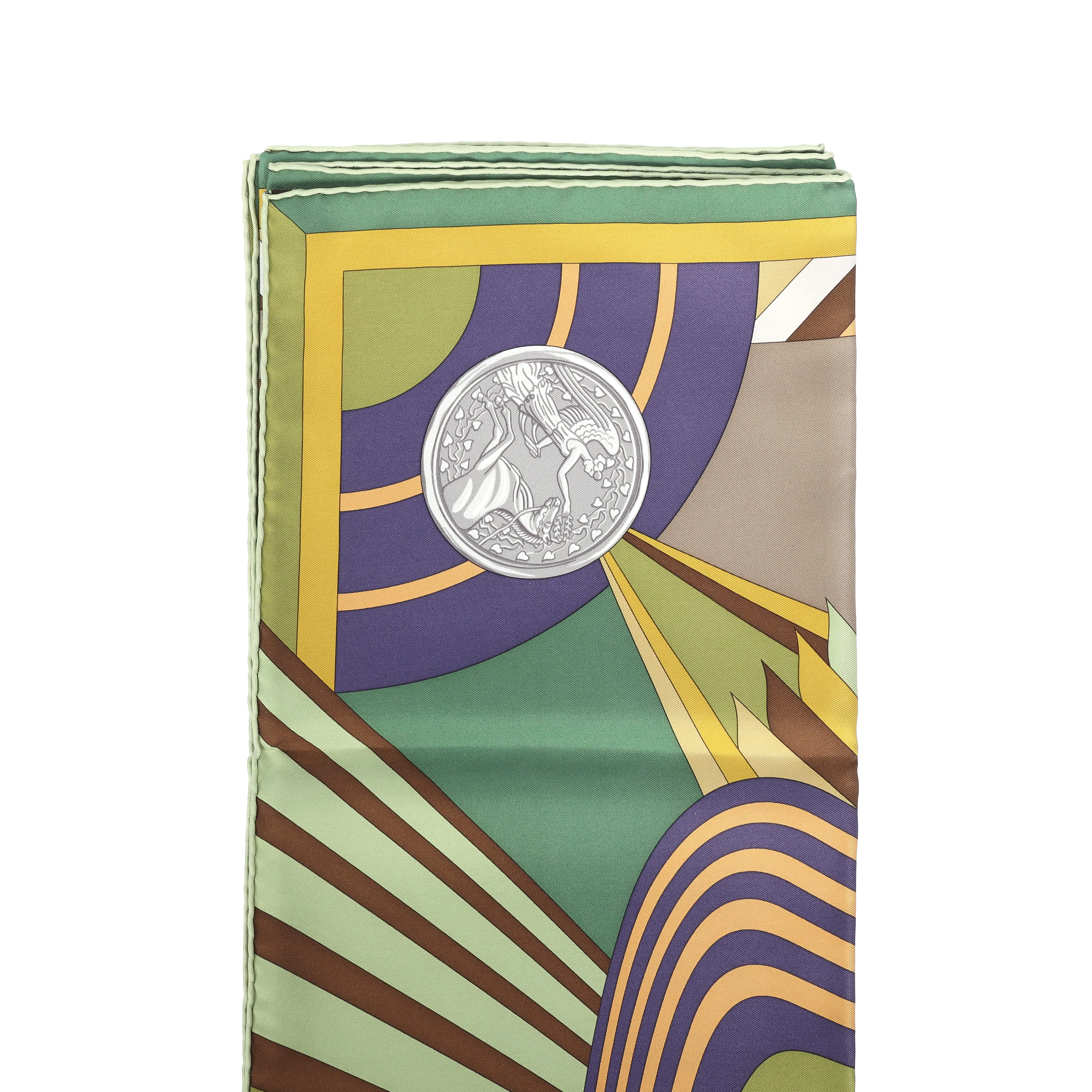 Pre-owned HERMÈS Multicolor Printed Silk Scarf 56850468 hz