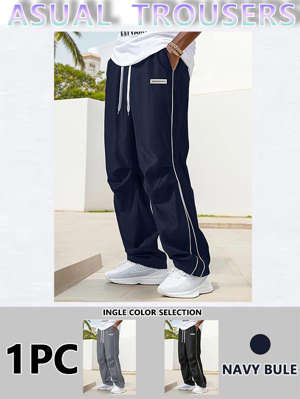 Loose Sports Pants Men's Trousers Grey Side Stripeswith Gold Accent Stripe Comfortable DesignAthleisure Style Bottoms Athletic Bottoms Gymwear Halloween Gifts