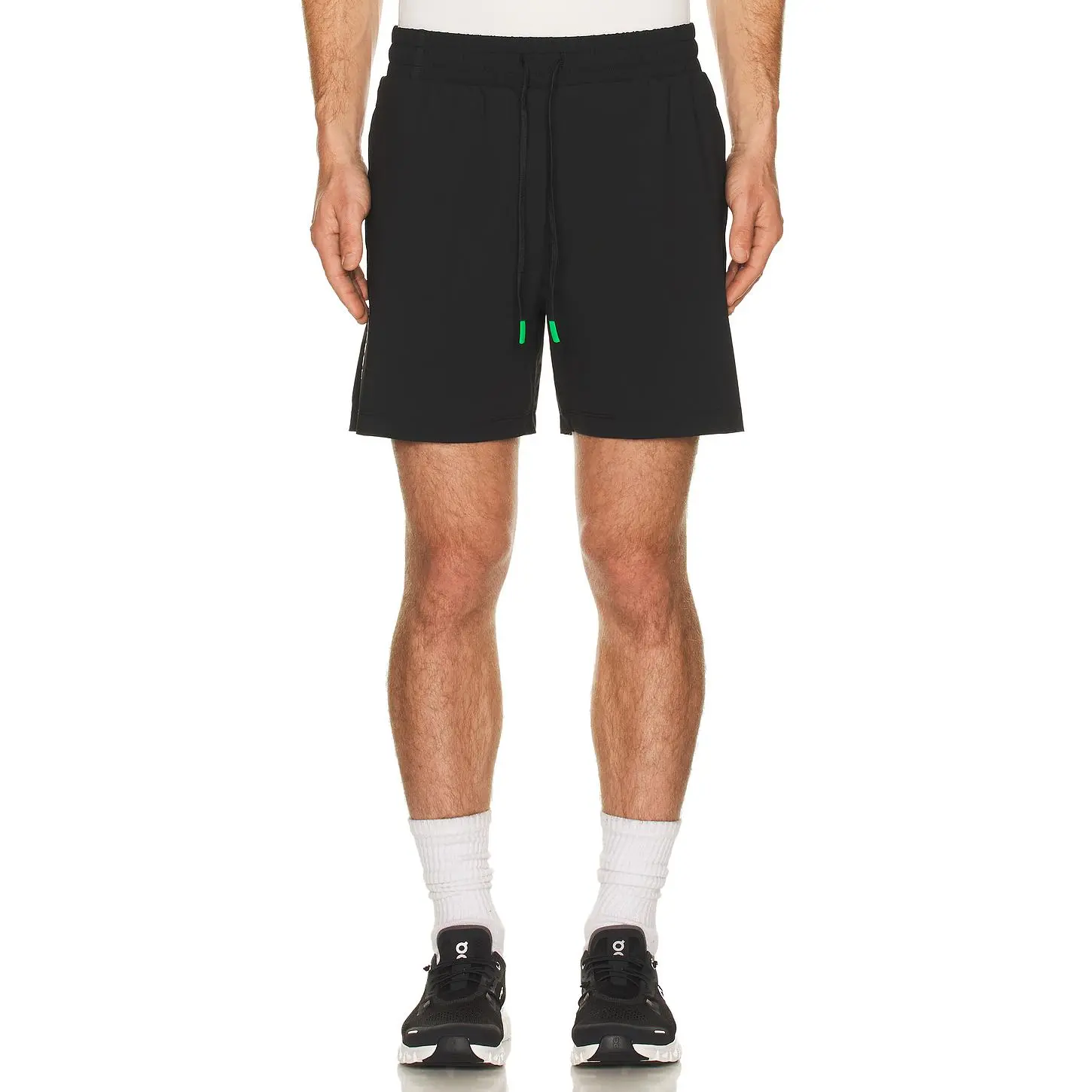 Malbon Golf Performance Poly Tech Shorts in Black