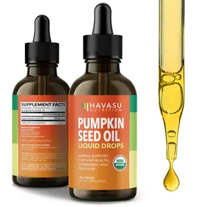 Havasu Nutrition Organic Cold Pressed Pumpkin Seed Oil Liquid Drops (30ml) for Hormone, Hair and Prostate Support