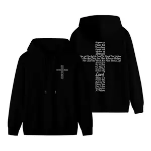 Easter Idea Bible Verse Cross Hoodie Inspiring Christian Streetwear for Daily Faith Stylish Unisex Pullover with Uplifting Message of Love and Purpose Graphic Design Black Casual Long Sleeve Fashion Tops Sweatshirts Clothes