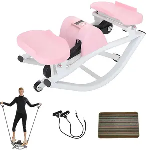 Rock Stepper Side to Side Portable Lateral Rocking Stepper with Digital Display and Non-Slip Mat Mini Steppers for Exercise at Home