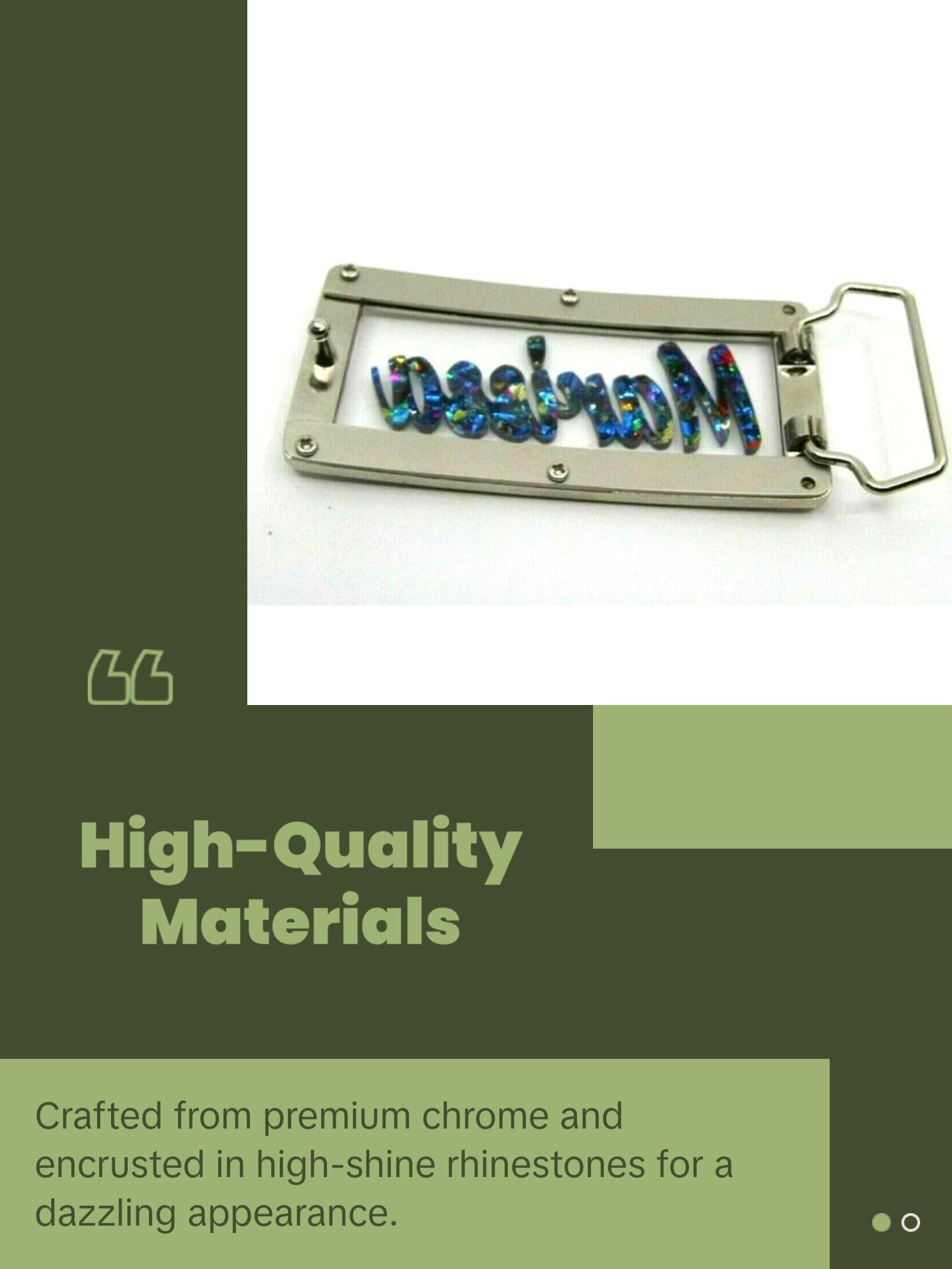 Adjustable Custom Belt Buckle – Personalized Laser Engraved Bling Rhinestone Nameplate, Hip Hop Fashion Accessory, Any Name or Word