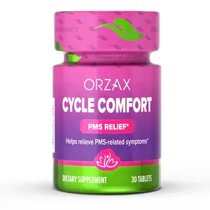 ORZAX PMS Support Supplement for Women - Supports Hormone Balance, Menstrual Period Cramps, Energy, and Mood - Cycle Comfort with Vitamin B6, Panax Ginseng, Calcium, and Magnesium - 30 Tablets