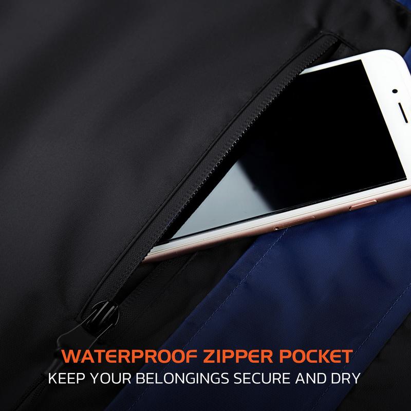 RODEEL 702 Waterproof Jacket and Pants Set Men Lightweight Breathable Full Zip Adjustable Hooded Rain Coat Durable Rain Suit Weatherproof Rainwear Windbreaker For Outdoor Hiking Camping Fishing Boating Construction Landscaping, Holiday Gift