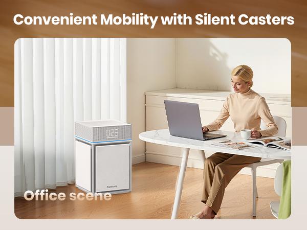 Air Purifiers PB6866 for Large Room Up to 3600 ft² with PM2.5 Air Quality Monitor, Auto Mode, Three-Sided Air Intake H13 HEPA Filter—Air Cleaner for Pet Hair Dander Odor Allergies Pollutant, Quiet Casters Design#TikTokShopBlackFriday