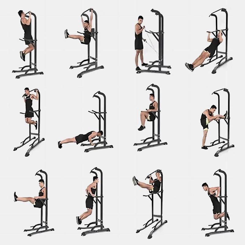 multi-functional Power Tower Pull Up Bar & Dip Station | Multi-Function Strength Training Home Gym Equipment | Adjustable Height for Full Body Workout | 450LBS Capacity