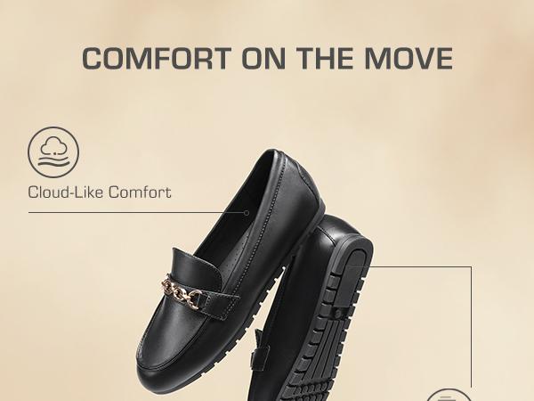 DREAM PAIRS Loafers for Women Casual Comfortable Slip On Flat Shoes Lightweight Leisure Work Shoes Comfort Walking Shoes