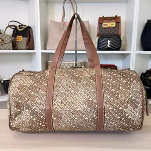 Pre-owned BURBERRY Fabric Travel Bags Duffle TB Monogram Nylon Medium