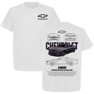 Chevrolet Camaro 2 Sided Graphic Tee, Classic Muscle Car Shirt, Vintage Performance Auto, Retro Streetwear, Casual Unisex Shirt, Gift For Camaro Fans