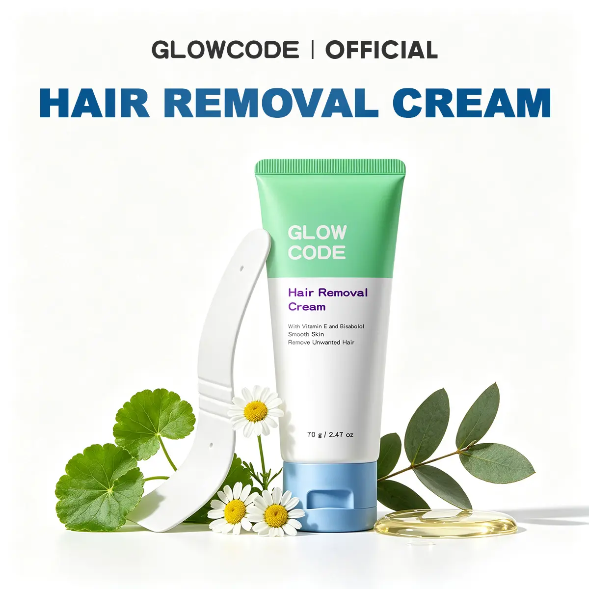 【New Launch】Glowcode  Hair Removal Cream Body Care 70g Gentle Formula with Anti-Irritation Effect to Reduce Skin Redness