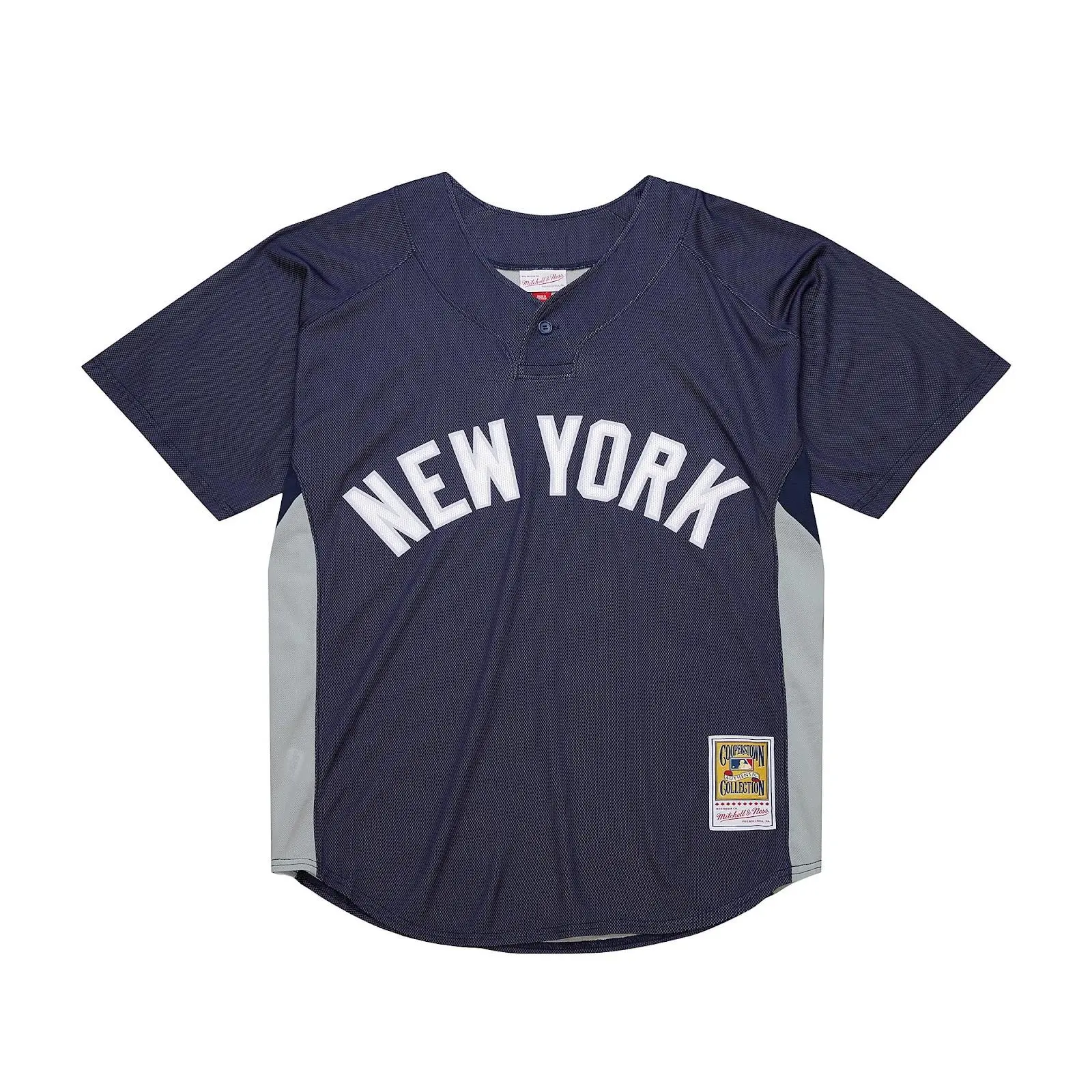 Derek Jeter New York Yankees Navy 2009 Authentic Batting Practice Jersey MLB Throwback Baseball Cooperstown Fan Gear Mitchell & Ness
