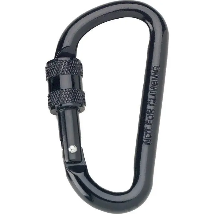 Locking Carabiner, 1-Piece 80mm Professional Style, High Strength Black Aluminum Alloy for Multi-Purpose Use, One-Piece