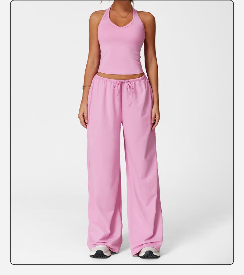 MFVIM Women's Fitness Suit 2 Piece High Waisted Pants With Padded Stretch Sports Bra Set Fitness Clothing solid sportswear athletic tracksuits sport outfit activity sporty Breathable