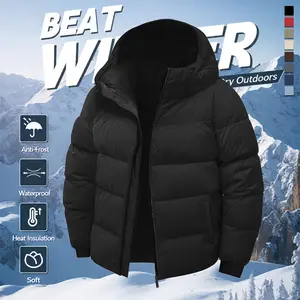 Men’s hooded casual down jacket—comfortable and warm, stylish and practical outerwear for cold weather. A lightweight, durable jacket with an adjustable hood that provides comfort and is suitable for winter wear.