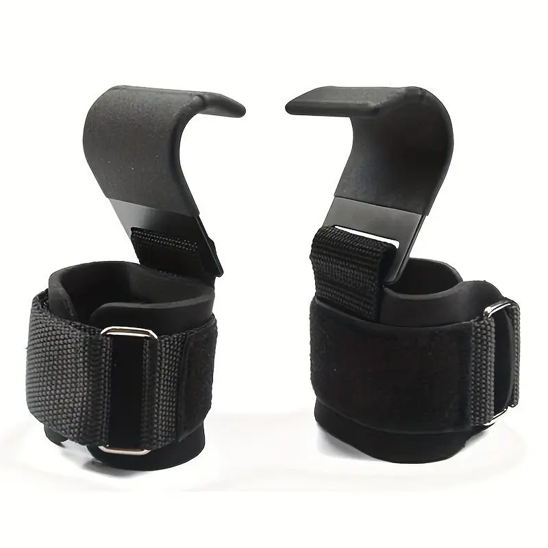 Weight Lifting Hook Grips with Wrist Wraps, Hand-bar Wrist Strap, Gym Fitness Hook, Weight Strap, Deadlift Straps, Pull-ups Power Lifting Gloves, Fitness Exercise Accessories, Fitness Workout Accessories, Strength Training Accessory