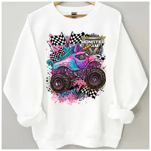 Sparkle Smash Monster Jam Unicorn Sweatshirt, Monster Truck Graphic Sweater, Unicorn Smash Apparel, Gift For Fans, Unisex, Aesthetic, Trendy Graphic Pullover	