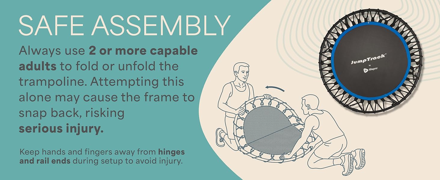 LifePro Fitness Rebounder Trampoline – Lymphatic Drainage Jumping | Low-Impact Morning Routine | Foldable 40in | Jump Counter