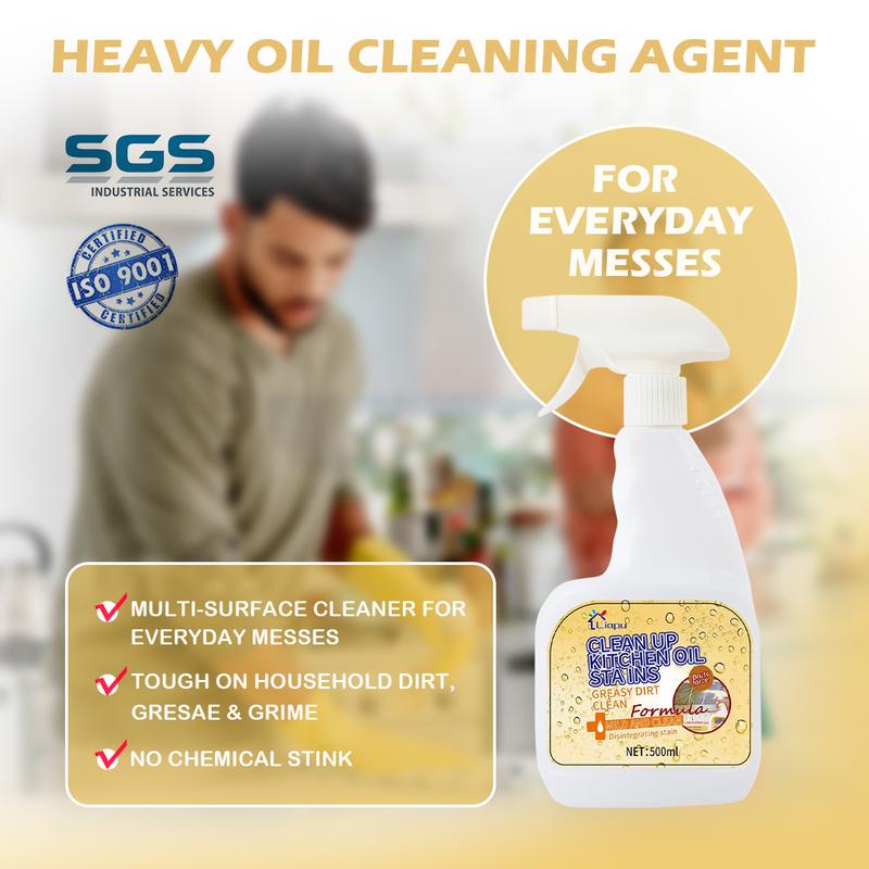 Liapu FlashClean Degreaser & Safe-Touch Cleaner – 3-Minute Spray for Kitchen, Oven, Stove, Range Hood & Family Surfaces.