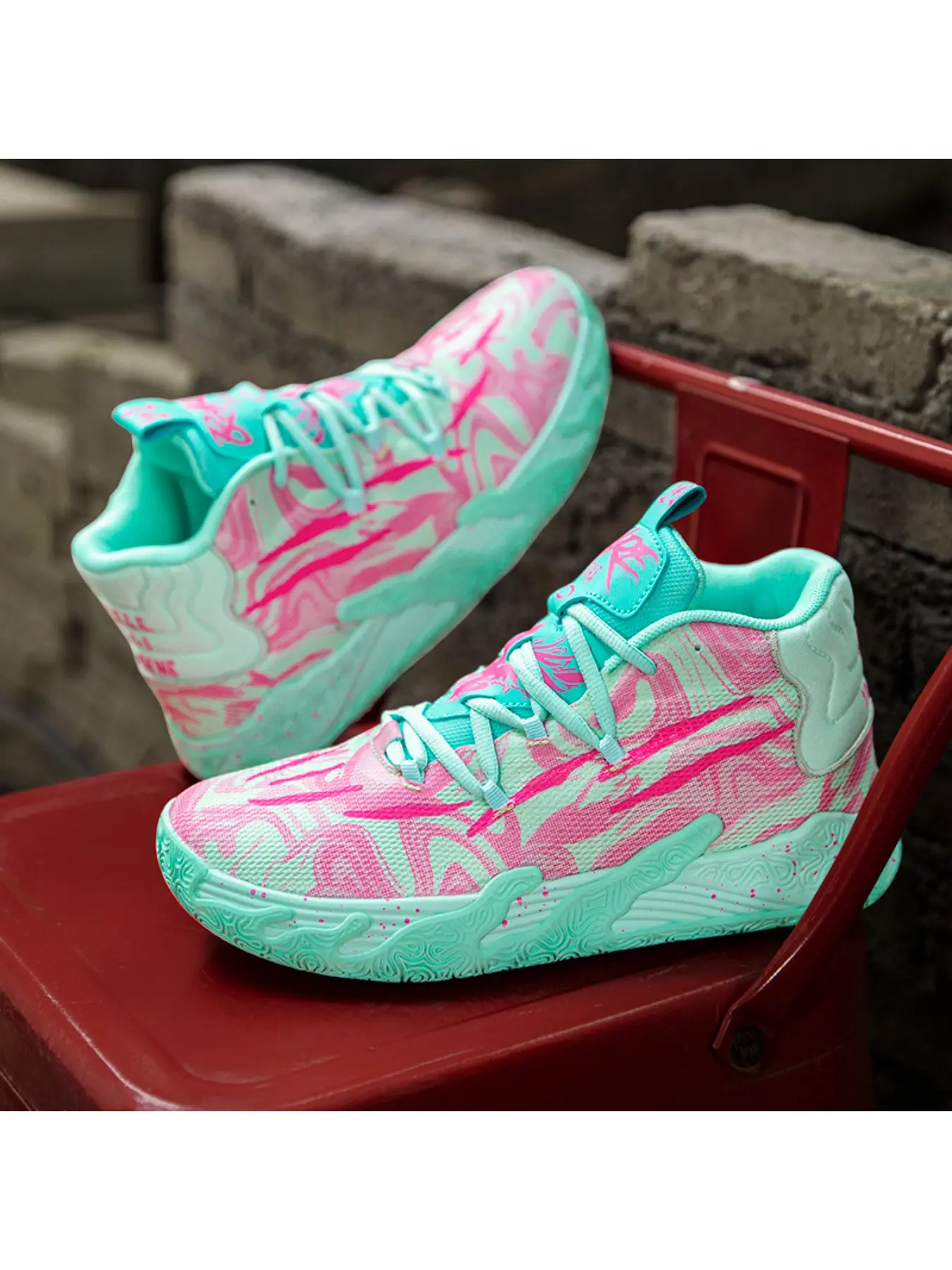 Colorful Couple Basketball Shoes, Breathable Shock Absorption, Practical Wear, couple Sports Footwear, Athletic Shoes, Sporty Shoes, Ideal for Daily Use