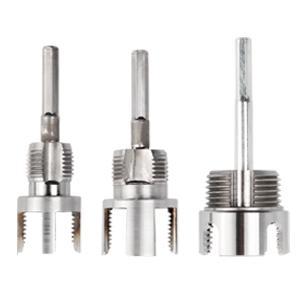 3 Pcs Integrated Internal & External Pipe Threading Tool, Dual-Function Pipe Thread Cutting Tool for 1/2" & 3/4"& 1" PVC/Plastic Pipes, Electric Drill Compatible Pipe Threader Kit oxygen sensor wrench