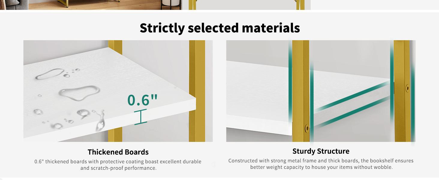 Yitahome Storage Shelf - 5 and 6 Tiers Open Bookshelf for Home Office, Living Room, Bedroom, Study Room, Open Display Storage Rack Shelves for Kitchen, Holder Organizer for Books and Movies