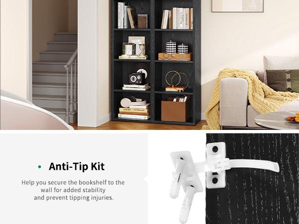 YITAHOME 73" Tall Narrow Bookshelf, Modern Open 5 Tier Bookcase, Wooden Shelf Stand for Small Spaces, Display Shelving Storage Rack for Bedroom, Living Room, Home Office