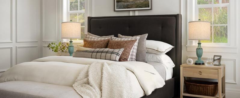 22" Farmhouse Table Lamps Set of 2, Rustic Vintage Table Lamps for Bedroom Nightstand, Antique Bedside Desk Lamps with Linen Shade