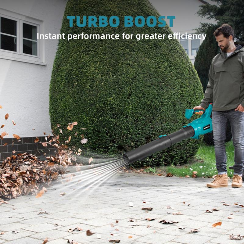 YOFIDRA Cordless Leaf Blower 600 CFM 120 MPH, 5-Speed Brushless Electric Blower with Dual 6.0Ah Batteries & Fast Charger, Long Run Time for Yard, Leaves, Snow & Garage Cleaning