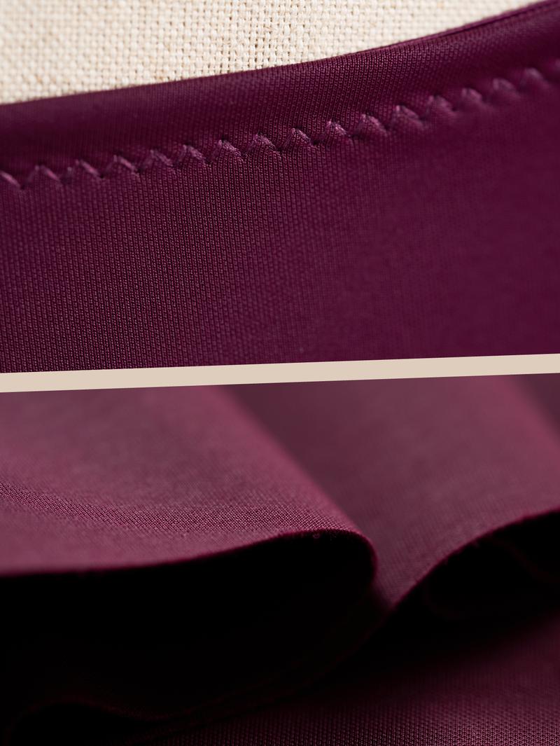 CurvySweet Women’s Drape Neck Midi Dress with Built-In Bra, Off Shoulder Straps & Ruffle Hem - 603