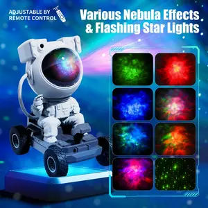 projector bedroom Lunar Rover Projection Lamp Astronaut Moon Car Design 360 Degree Galaxy Star Night Light Home Bedroom Decor Trending Space Gift for Kids Adults LED Projection Lamp with USB Power Romantic Atmosphere Room Party Mood Light Holiday Gift