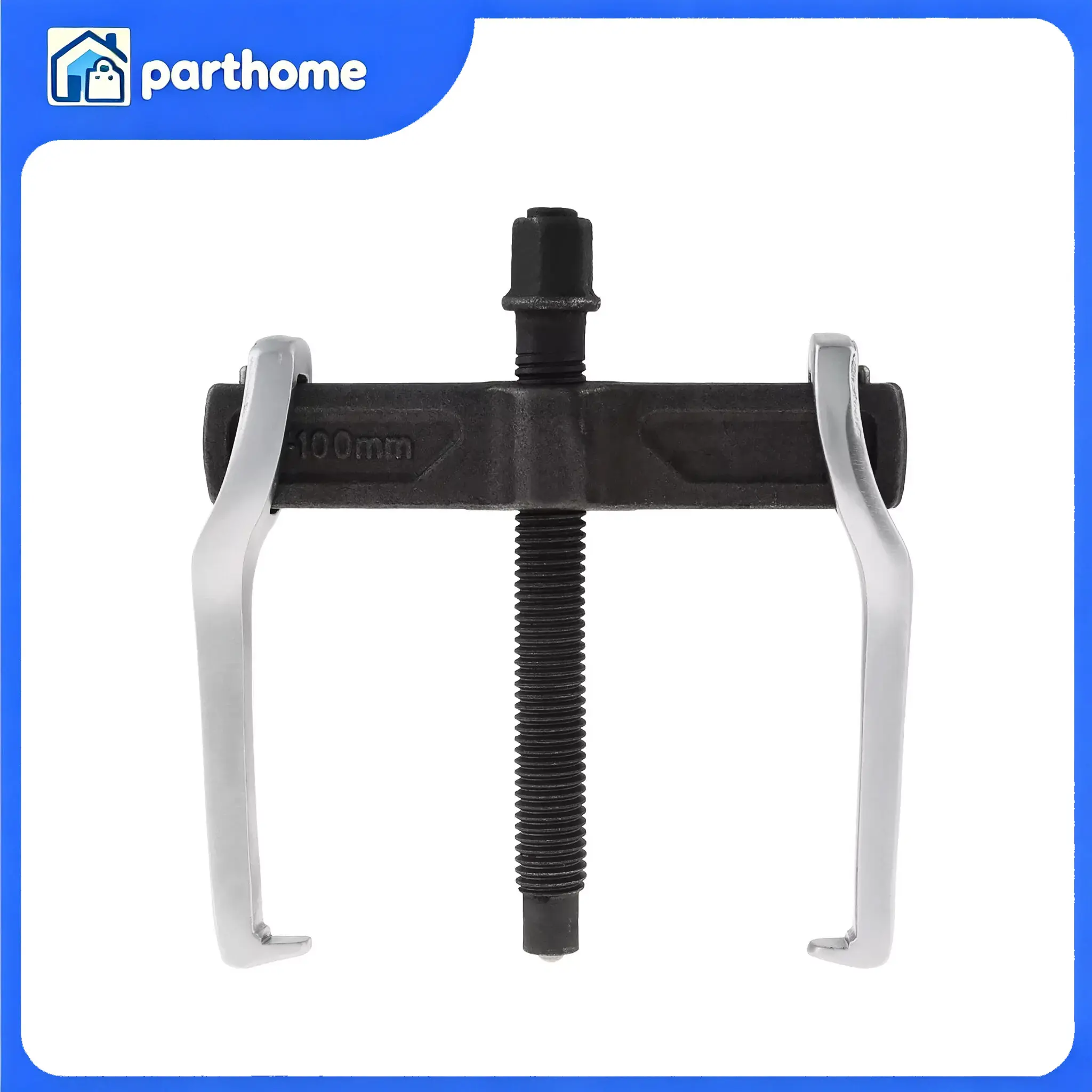 4 Inch 2-Jaw Reversible Gear Bearing Pulley Puller Extractor Chrome Vanadium Steel Remover Hand Tool for Cars Motorcycles Bicycles Machinery Internal External Disassembly Adjustable Auto Repair Hardware