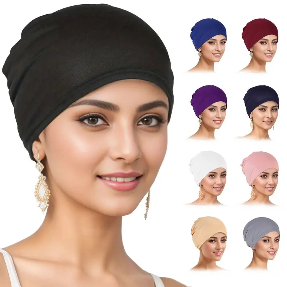 Women's Modesty Underscarves (5Pcs), Premium Cotton Muslim Hijab Cap Base - Elastic Fit Hold, Fashion Closed Bonnet for Muslim Daily Wear Women's Clothes, Daily Wear Hijab Cap Base, Soft Under Hijab