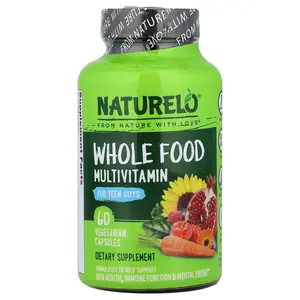 NATURELO Whole Food Multivitamin For Teen Guys, 60 Vegetarian Capsules