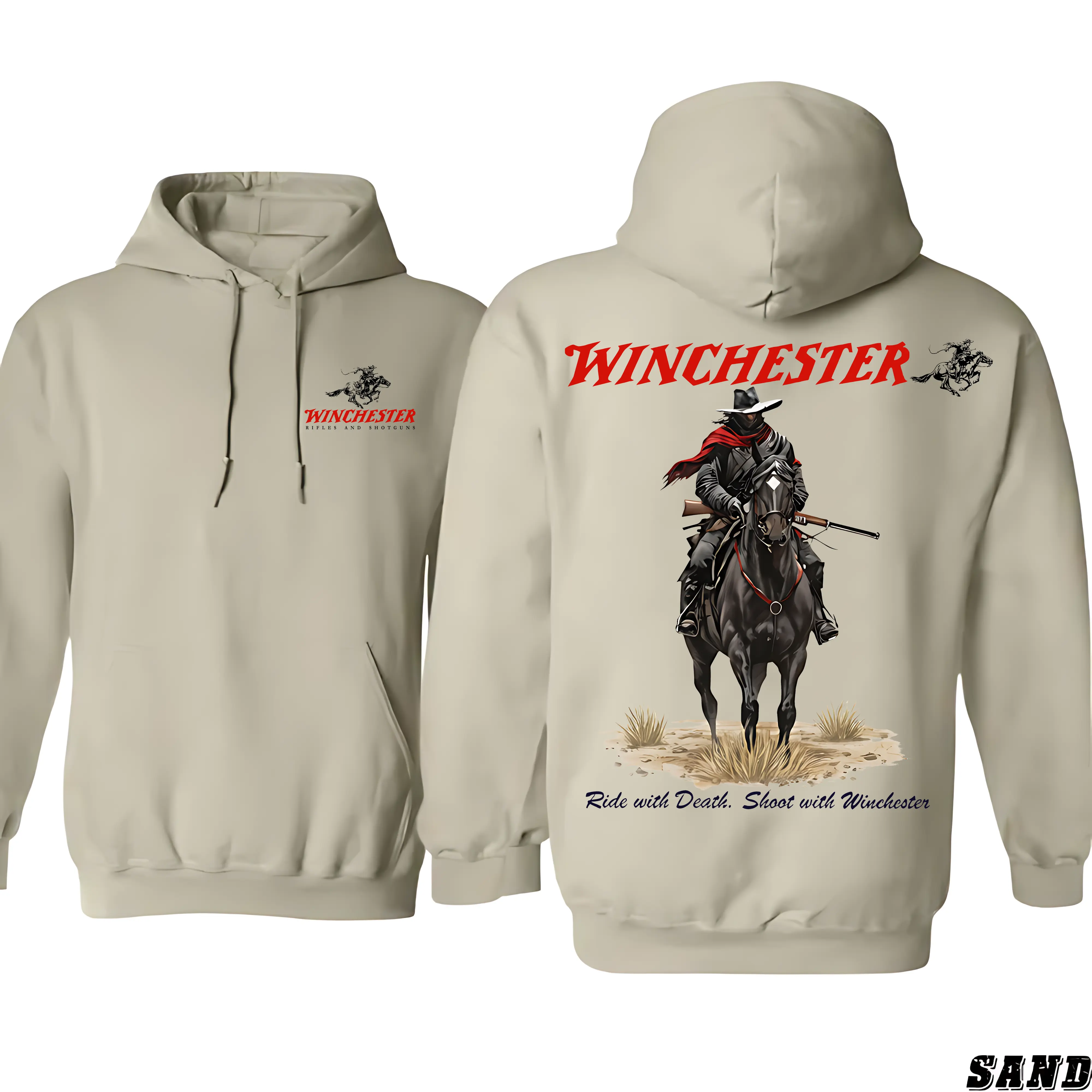 Winchester Cowboy Hoodie – Western Horse Rider Design, Perfect for Gun Lovers & Shooting Enthusiasts, Vintage Wild West Style, Premium American Gift ramen georgia outfit unisex truck fit clothes cotton tee gorlock destroyer shirt tshirt