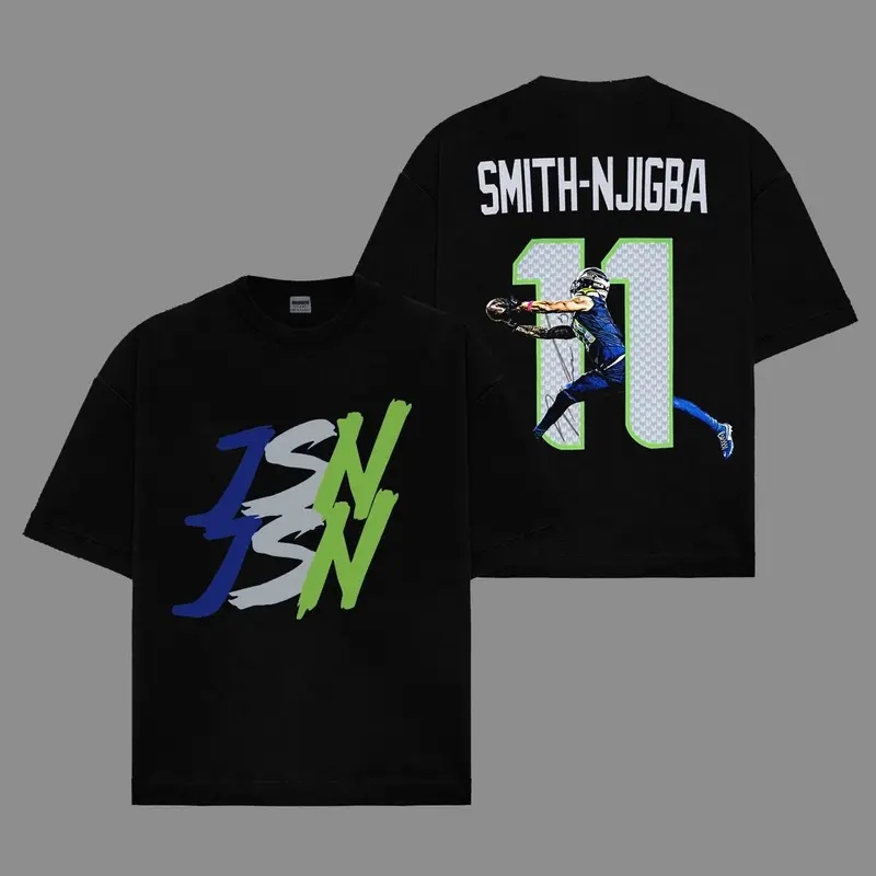 JSN 11 Jaxon Smith-Njigba For The 12s Cotton Hoodie Sweatshirt T-Shirt (Made In US), JSN Fans Outfit, The 12th Man Game Day Outfits, Gift For Football Fans, Football Graphic Hoodie
