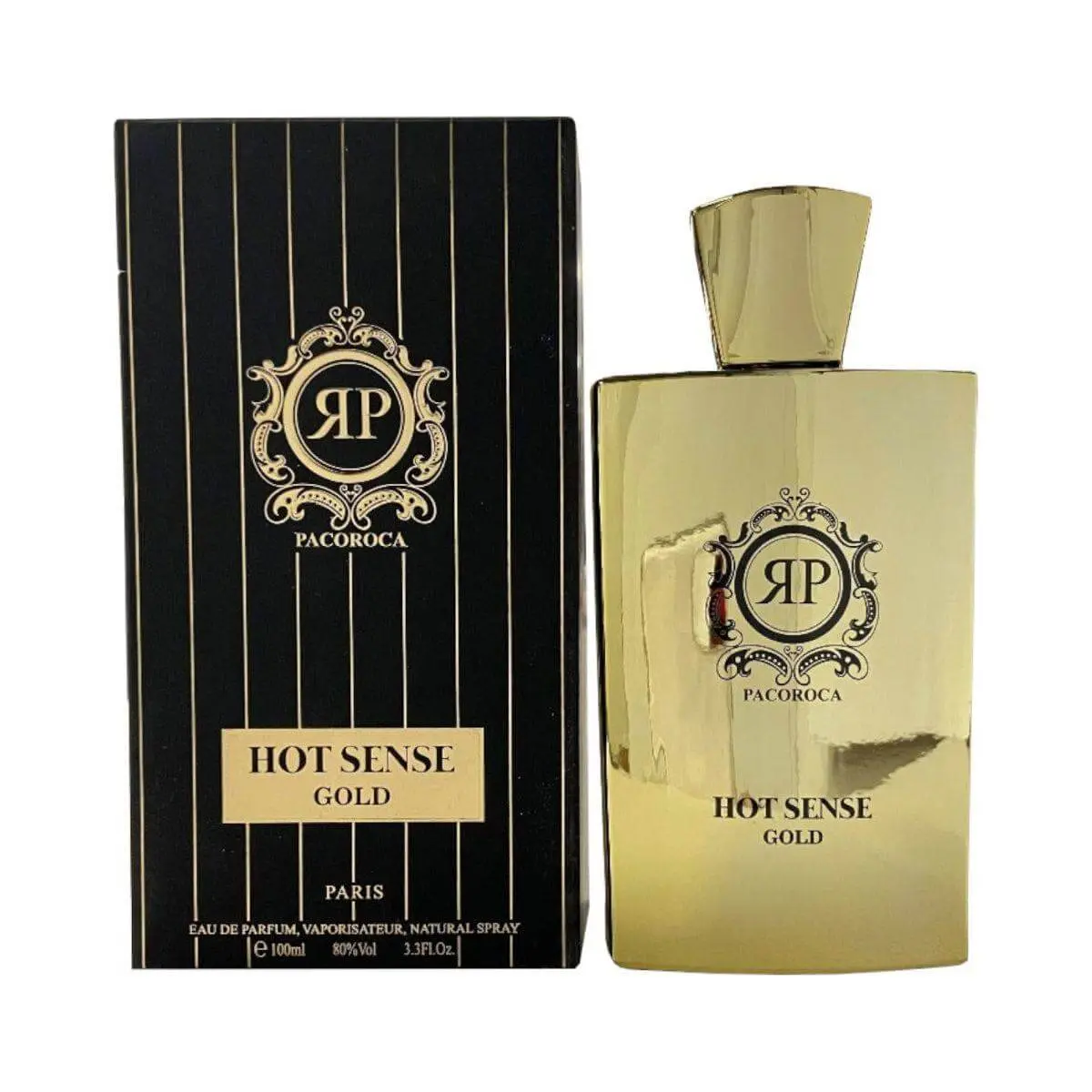 Prestige Hot Sense Gold Edition Men's Eau de Parfum, Cologne Fragrance Spray, 3.4 oz / 100 ml, New in Box, 3.3 Oz, Boxed Bottled Men's Fragrance, Boxed Perfume Men's Fragrance