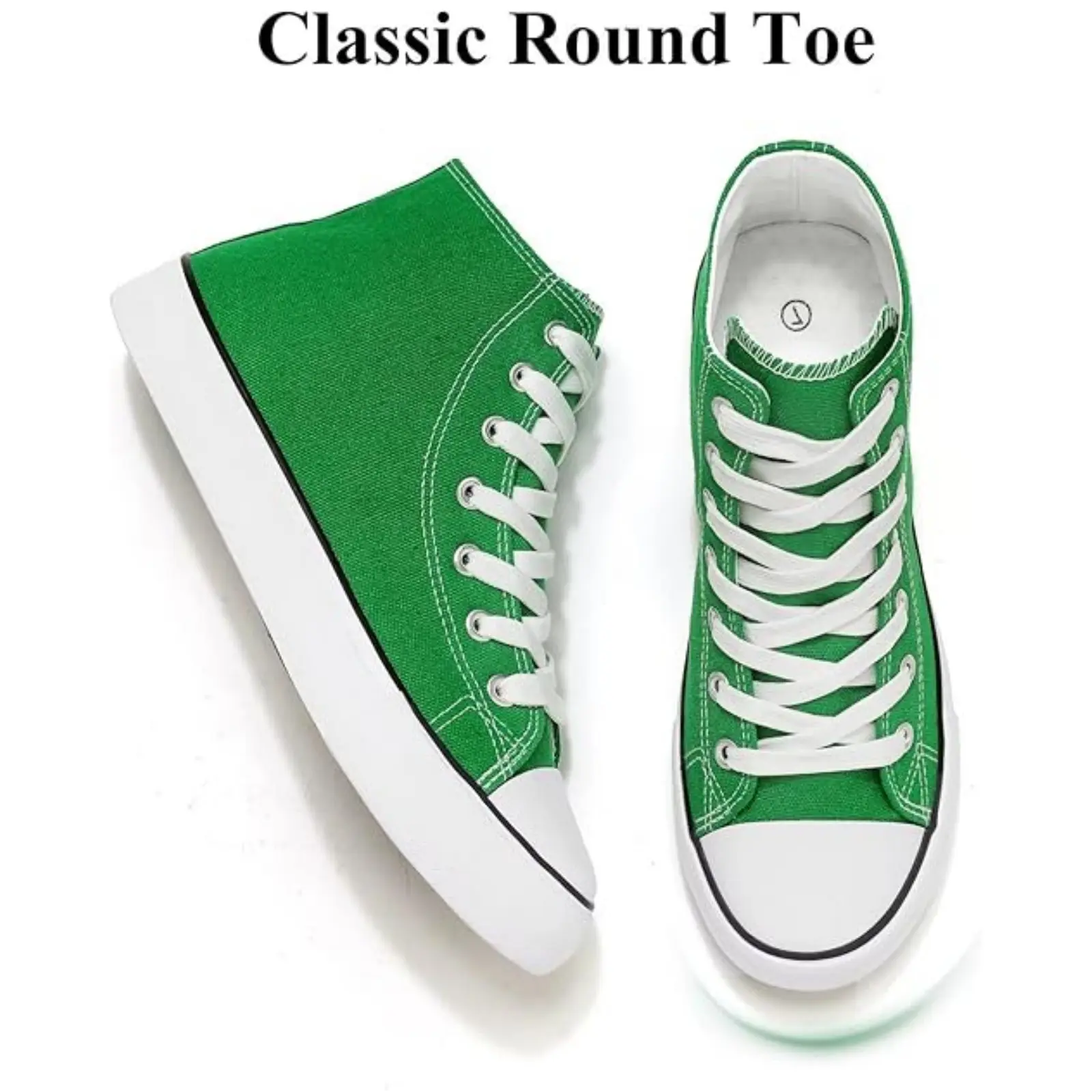 Cubufly Women's Classic High-Top Canvas Sneakers for Women - Breathable Lightweight Lace-Up Streetwear Shoes with Comfortable Non-Slip Sole, Sporty Chic Round Toe, Ankle-High Casual All-Seasons Footwear for Matching Casual Outfits
