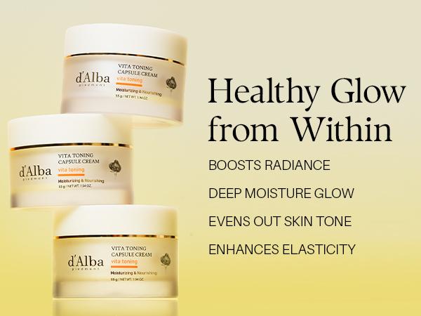 [OFFICIAL d'Alba] Vita toning Capsule Cream – Daily Face Moisturizer w/ Trufferol, Ascorbic Acid, Niacinamide & Ceramide NP (1.94 oz)