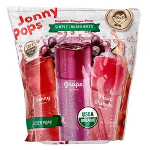 JonnyPops Organic Freezer Pops, Cherry, Grape, Fruit Punch , 24 Count, 1.35 fl oz (40 ml) Each