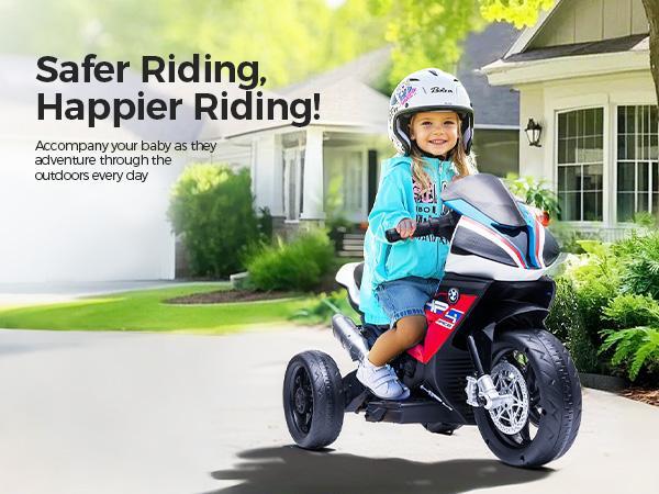 【Sophia & William】12V Kids Electric Motorcycle, Licensed BMW, Ride on Toy for Toddlers Battery Powered 3-Wheel Stable Design with Horn, Music & LED Lights 【Sophia & William】12V Kids Electric Motorcycle, Licensed BMW, Ride on Toy for Toddlers Battery Powered 3-Wheel Stable Design with Horn, Music & LED Lights