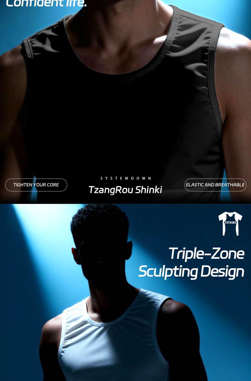 Men's Tummy Control Shapewear for Plus Size - Slimming & Comfortable（3rd Gen）