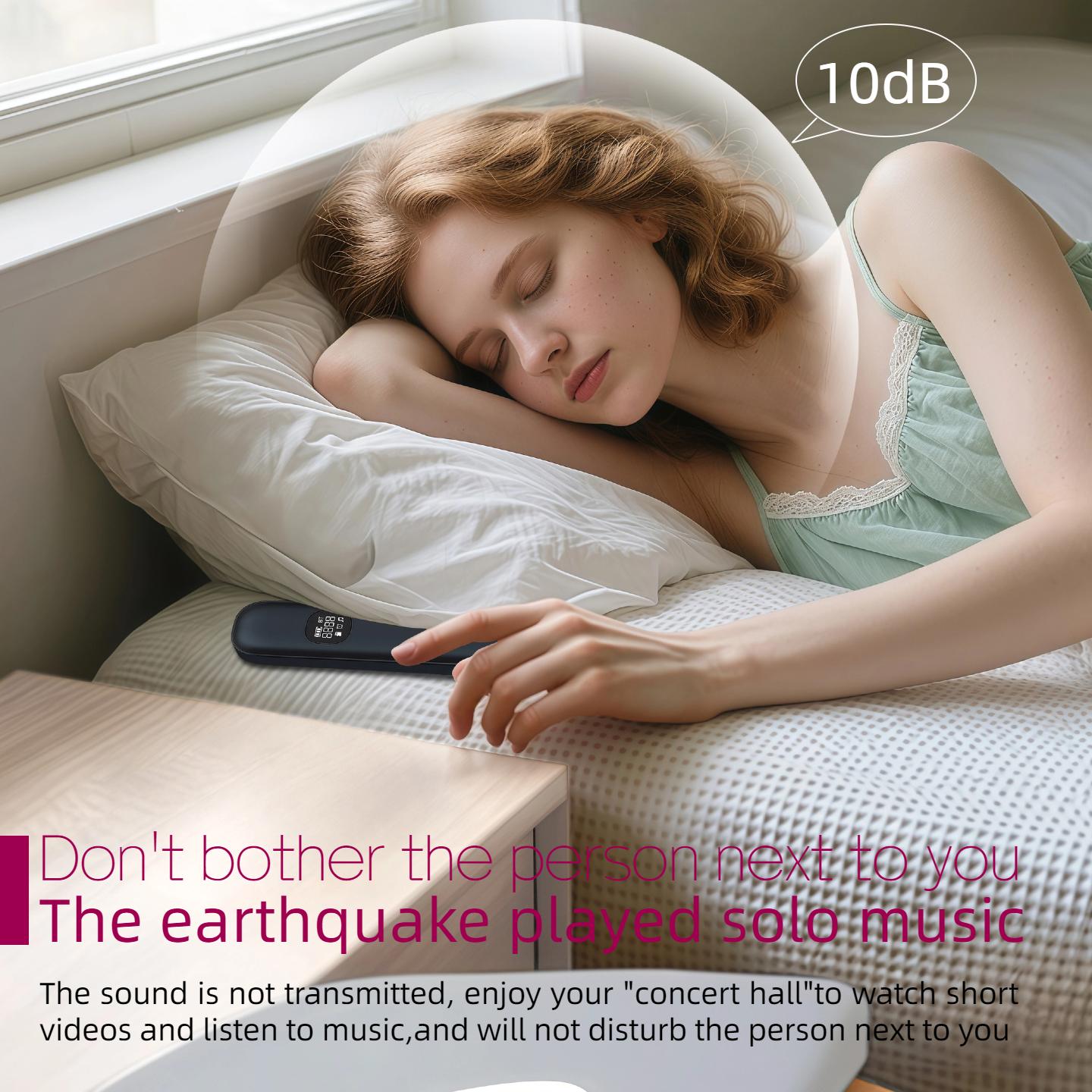 Wireless Bone Conduction Sleep Speaker - Ultra-Thin Under-Pillow Music Box, White Noise Sleep Aid, Directional Sound Transmission Without External Disturbance, BT5.4, TF Card, Timer, Long Battery Life, Portable Design, Perfect Sleep Aid Gift